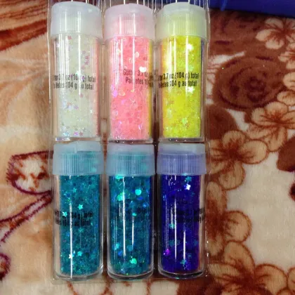 glitter shaker with many colors glitter powder