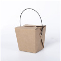 Disposable Handle Kraft Paper Food Takeaway Box