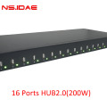 16 Ports Hub2.0 200W 고전력으로 내장되었습니다