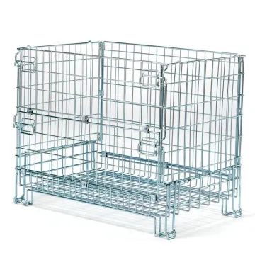 galvanized wholesale folding metal turnover basket