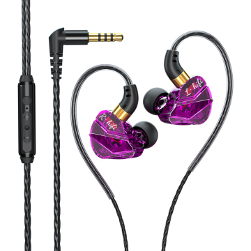 Wired In-Ear Earphones with Microphone for HiFi Music and Gaming