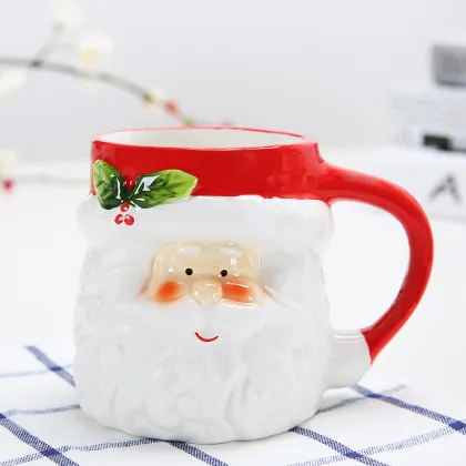 Ceramic Bear Fruit Mug with Lid and Straw - 400ml Capacity