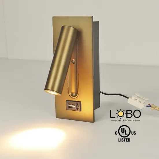 Hotel Guestroom Headboard LED Wall Lamp with USB Phone Charging Port