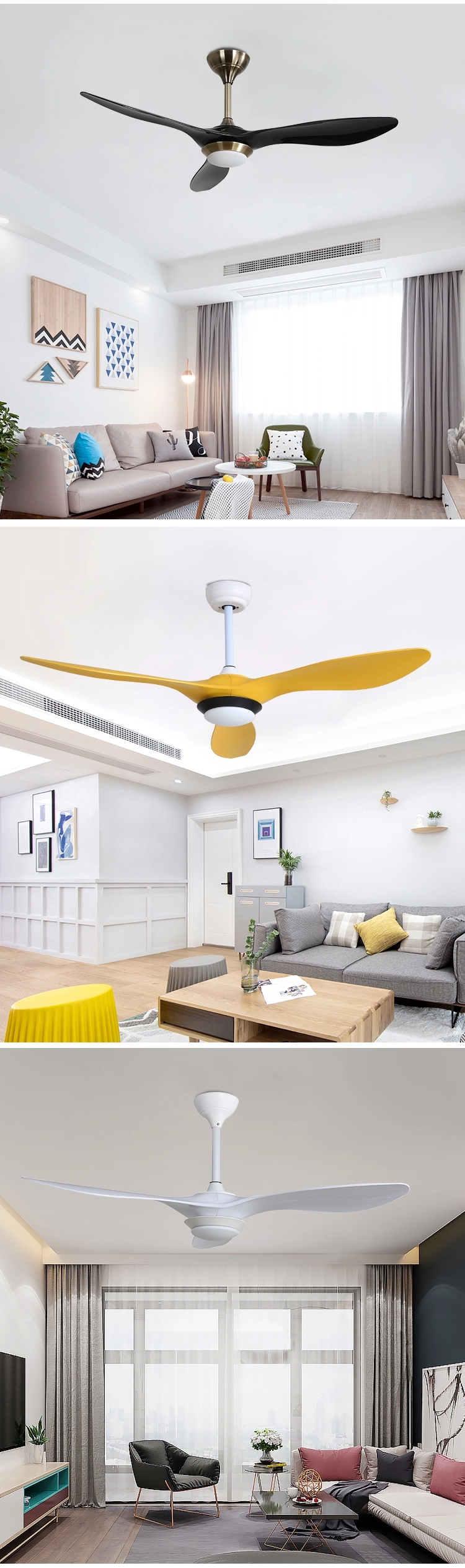 Distressed Yellow color ceiling fan