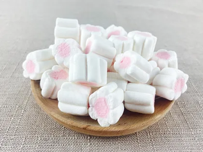 Sweets flowers shape cotton candy marshmallow candies