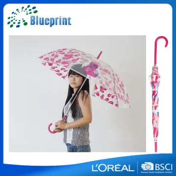Custom full printed POE full body adult size transparent umbrella
