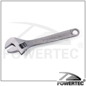 POWERTEC Adjustable Wrench with half polished
