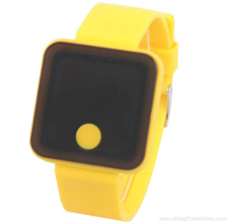 Children Rubber Digital Silicone Led Watch For Sports