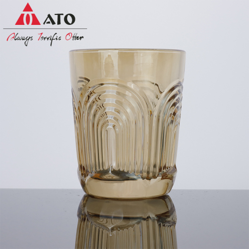 ATOストライプU字型グラスアイスアメリカンラテカップ