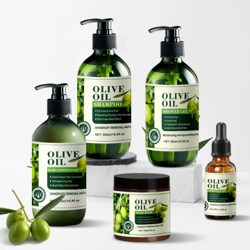 Factory Wholesale Olive Oil Hair Care Set - Shampoo, Shower Gel, Conditioner, Oil, Mask