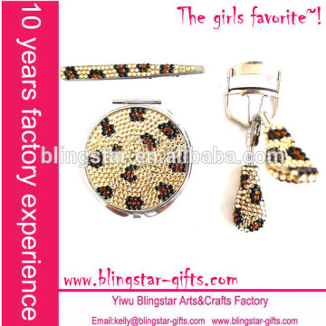 bling bling beaded leopard cosmeic tool sets