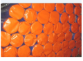 Orange vattentäta PE-presenningsrullar