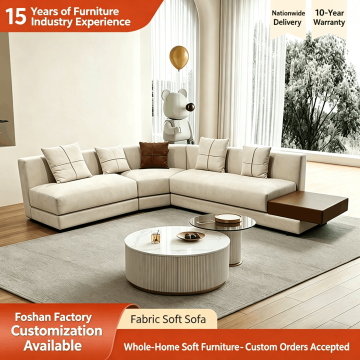 Set Sofa Fabrik Moden L-Shaped