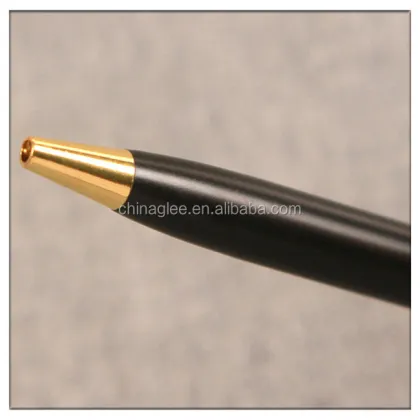 Hilton Marriott Hotel Promotional Gold Metal Slim Twist Ballpoint Pen
