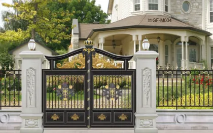 Villa aluminum art fence yard entrance doorr