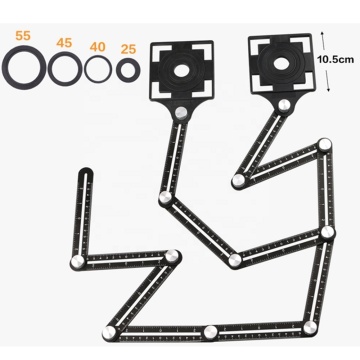 Multi Angle Tool Six Slide Angle Ruler Tile Hole 5-Hole Positioning Measuring Ruler