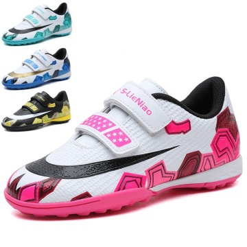 Kids Soccer Shoes: Young Teenager Training Futsal Sneakers with Ankle Support
