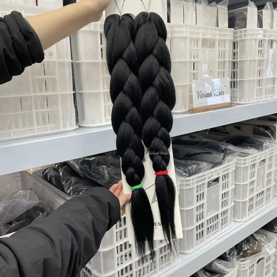 Wholesale Premium Flame Retardant 24inch Jumbo Braid Hair 170grams: 2pcs/pack 48inch Expression Braiding Fiber for Crochet Techniques