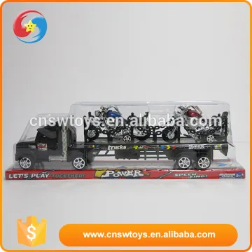 Cheap truck and motorcycle design plastic friction toy cars for kids