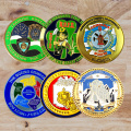 Custom 3D logo engravable double-sided metal troop coins