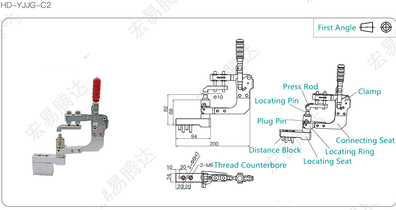 Clamping mechanism of gage (2)