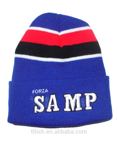 Beanie Hat Pattern Football Fan Hat