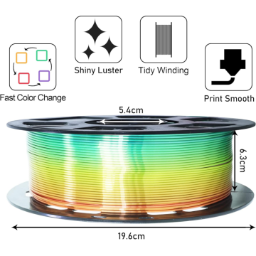 Rainbow Silk PLA Filament 1.75mm