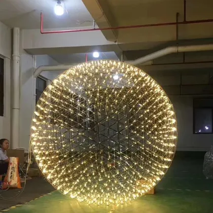 Elegant customized glisten stage round led pendant light