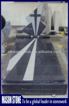 large engraving cross headstone