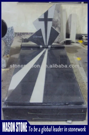 large engraving cross headstone