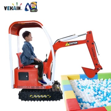 Children's Mini Electric Riding Excavator Digger Carnival Ride for Amusement Parks