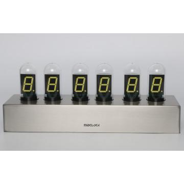 Nixie Tube Digital Clock with Rectangular Light Bulb