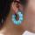 Boucles d&#39;oreilles rattan d&#39;été Boho Raffia Ball Hoop Broupe d&#39;oreille pour femmes Girls Lightweight Straw Wicker State Bohemian Beach ea