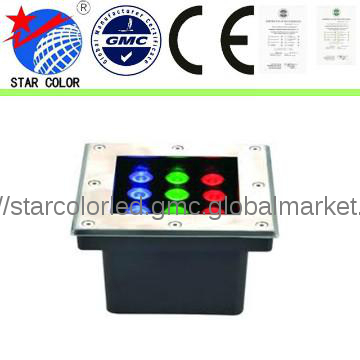 9X1W Waterproof ground led lights