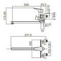 Prolifeplus mixer shower with spout long swvivel
