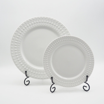 Brockery White White Expowed Ceramic Stoving Set di stoviglie