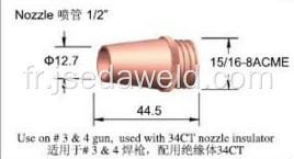 Buse de gaz de soudage TWC