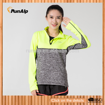 ladies yoga blouses 2016 with half zipper