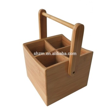 Factory Cutlery and Utensil Holder kitchen utensil caddy Bamboo Cutlery Caddy