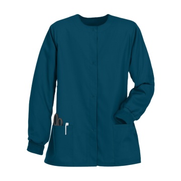 Wholesale Long-Sleeve Button-Up Scrub Tops for Female Nurses | Custom Hospital Uniforms