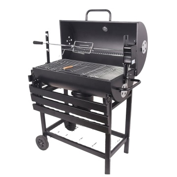 Heavy Duty Oil Drum Barrel Chicken Roaster Rotisserie Barbeque Grill Roasting Charcoal Bbq Barbecue Grill For Party