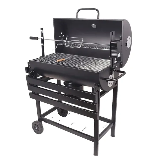 Heavy Duty Oil Drum Barrel Chicken Roaster Rotisserie Barbeque Grill Roasting Charcoal Bbq Barbecue Grill For Party