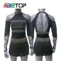 Uniformi di cheerleader di alta qualità nera per l'orgoglio del team