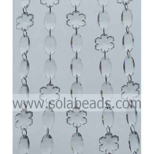 Chain Curtain 34MM&34MM Crystal Ring Beaded Trimming