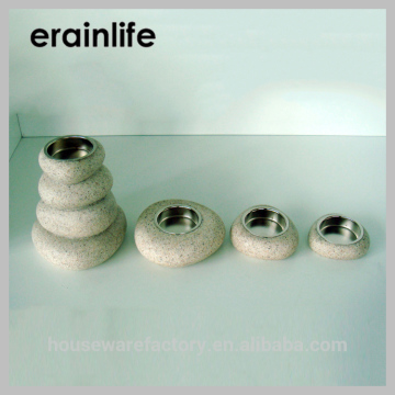 China classic design environmental-friendly resin stone candle holder