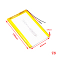 6000mAh 3.7V uppladdningsbart Li-ion-polymerbatteri