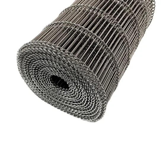 SS304 316 Stainless Steel Wire Mesh Flat Ladder Conveyor Belt for Bread