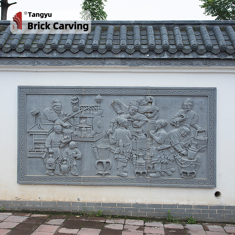 Chinese style tea room reliefs