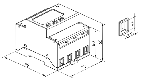 din rail energy meter direct connect