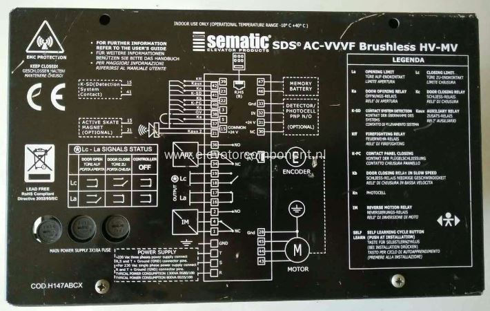 Sematic Car Door Operator Controller for Sch****** Elevators